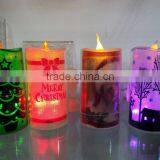 Plastic LED Battery Operated Printing Christmas Candle Decoration thumbnail-5