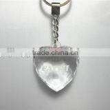 2015 China Different Color Acrylic Clear Hanging Decoration Transparency Heart With Key Ring thumbnail-1