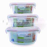 3pcs Glass Food Container With Lid