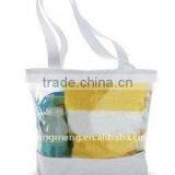 Clear ZIPPER Tote With Color Trim and Bottom&clear PVC Tote Bag(TM-PVC-001) thumbnail-1