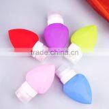 2017 Hot Sale Heart Shape Colorful Silicone Travel Package Bottles Set thumbnail-3