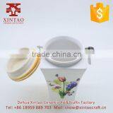 Hot Selling Kitchen Decorative Storage Ceramic Cookie Jar With Cover thumbnail-2