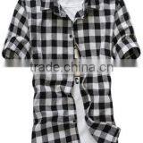 2016 New Summer Spring Fashion Men Plaid Short Sleeve Dress Shirts thumbnail-4