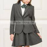 Junior School Girls England Style Grey Colors Coat Jacket Blazer And Skirt thumbnail-5