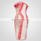 2015 Top Quality New Fashion Girl's Stripless Pink Nail Beaded Appliques Bandage Dress Special Occasion Dress thumbnail-3