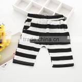 I Love Mama Knit Cotton Outfit White Undershirt Short-Sleeved Black White Striped Pants thumbnail-3