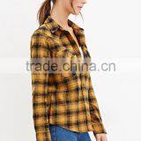 Guangzhou Factory Wholesale Women Shirt Scotland Plaid Shirt Blouse thumbnail-2