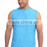 Tri Blend Top Shirt Cool Dry Stringer Top Gym Singlet thumbnail-2