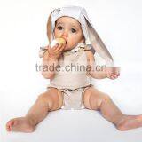 Newborn Baby Clothes Romper Wholesale 2017 2pcs Baby Clothes 0-24M Romper With Ears Hat thumbnail-4