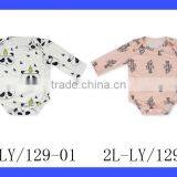 Autumn& Winter Infant Cute Panda Pattern Printed Long Sleeve Warm Newborn Baby Bodysuit Romper Clothes thumbnail-6