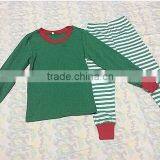 2017 New Design Comfort Kids Green Striped Family Christmas Pajamas Baby Toddler New Year Children Pajamas Sets thumbnail-5