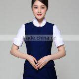 OEM Supply Woman Airplane Work Wear Blue Air Hostess Uniform thumbnail-3