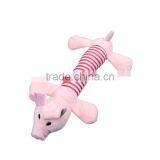 Plush Giggle Ball Training Chew Sound Activity Squeaky Toy Pig Animal Pink thumbnail-1