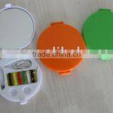 Round Sewing Kit With Mirror/Mini Sewing Kit/Travel Sewing Kit With Mirror/Small Sewing Kit thumbnail-1