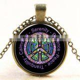 XP-TGN-LT-142 Lady Life Tree Charm Cabochon Family Glass Antique Silver Time Gem Necklace For Gift Women Men Child thumbnail-2