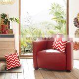 OEM Customized Good Quality Wave Stripe Square Back Red Color Cushion thumbnail-6