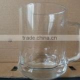 cheap clear glass beer mug with handle wholesales