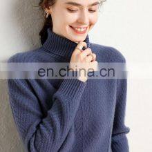 Женская повседневная вязаная теплая воротничковая свитерка из cashmere с переплетением thumbnail-2