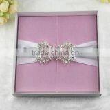 Customized Silk Folio With Paper Box Ribbon Exclusive Invitation Cards thumbnail-2