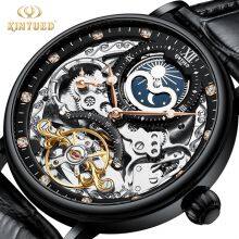 KINYUED Stainless Steel Luxury Leather Waterproof Quartz Oem Brand Hands Wristwatches Custom Logo Wrist Mens WatchHot Sale Products thumbnail-2