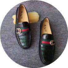 Korean Version Of The Slip-On Shoes a Pedal Beanie Shoes Crocodile Pattern Sailing Shoes Genuine Leather Shoes Casual Driving Shoes Spring Men's Shoes thumbnail-4