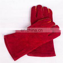 Wholesale Cheap Cowhide Split Leather Working Safety Driving Gloves Welding thumbnail-1