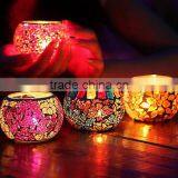 Romantic Handmade Mosaic Candle Holder for Wedding