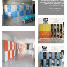 Ventilated School Locker With Clothes Rod and Name Card Holder| 4-Tier Colorful Storage System for Student Locker Room and Preschool-Colorful thumbnail-5