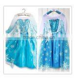 Wholesale Cheap Fashion Design Small Baby Girls Frozen Evening Dress Blue Froze thumbnail-1