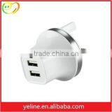 1500mA CE FCC ROHS UK Travel Charger With Blue Led Light