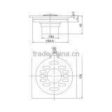 China Supplier Chrome Plated Floor Waste Square Gate Sink Drain(J8007-D) thumbnail-2