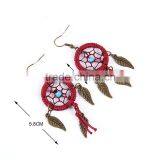 Yiwu Wholesale India Handmade Fashion Small Multicolored Dream Catcher Gold Jewelry Earrings In Zinc Alloy Jewelry thumbnail-2