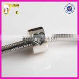 Heart Charm With Clear Stone 925 Sterling Silver Clasp Stopper Beads thumbnail-5