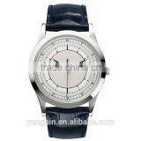 20156 Stainless Steel Luxury Genuine Leather Band Wholesale Watch for Mens