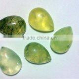 18mm x 13mm Prehnite Pear Shaped Gemstone Cabochons