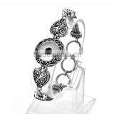 2015 New 18mm Ginger Snap Button Bracelet Heart Shape DIY Charm Interchangeable Handmade Pulseras Snap Bracelets