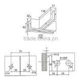 Multi Angle Glass Door Pivot Patch Glass Door Fitting (DL-043) thumbnail-2