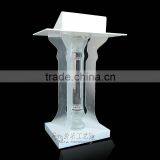 Acrylic Lectern With Crystal Column/ Cheap Acrylic Pulpit thumbnail-5