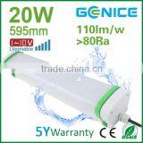 High Lumen Ip65 Waterproof Led Row Linear Lamp, 20w 60cm Dimmable Waterproof IP65 Led Batten Light