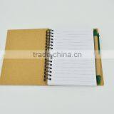 Best Selling Eco-friendly Customized Classsic Kraft Paper Cover Spiral Notebook With Pen thumbnail-2