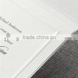 Elegant & Romantic White Pocket Fold Wedding Invitation With Silver Bow & Silver Border thumbnail-6