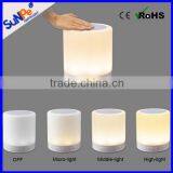 Bluetooth Speaker Lamp: 2016 LED Portable Bamboo Cylinder Bluetooth Speaker With Light thumbnail-2