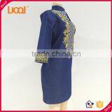 Fashion Embroidery Design Women Denim Dresses thumbnail-2