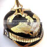 WW1 Brass Fiting Officer German Dragoon Leather Helmet thumbnail-1