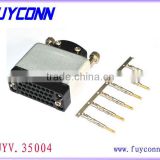 34 pin V.35 Male Plug Connector Crimp Housing with Aluminum Case