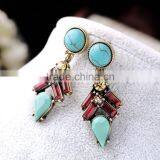 Natural Kallaite Turquoise Dangle Earrings, Designer Earrings for Cute Girls thumbnail-2
