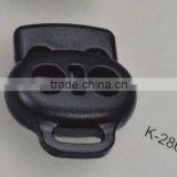 Design Hot Sell Two Holes Plastic Rope Stopper for Garment