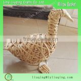 Vintage Wicker Basket Duck House Decor Handcrafted Chinese Wicker Woven Duck