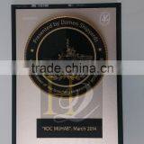 acrylic black plate for souvenir/custom logo plate