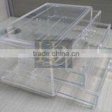Clear Cube Acrylic Storage 3 Drawers Clear Acrylic Makeup Organizer thumbnail-3